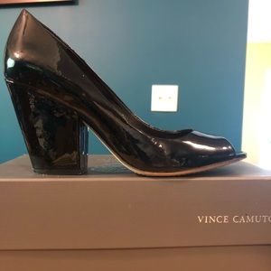 -50% Patent Leather Peep Toe Pumps Vince Camuto